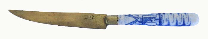 Dessert Messer aus Bronce mit Porzellangriff